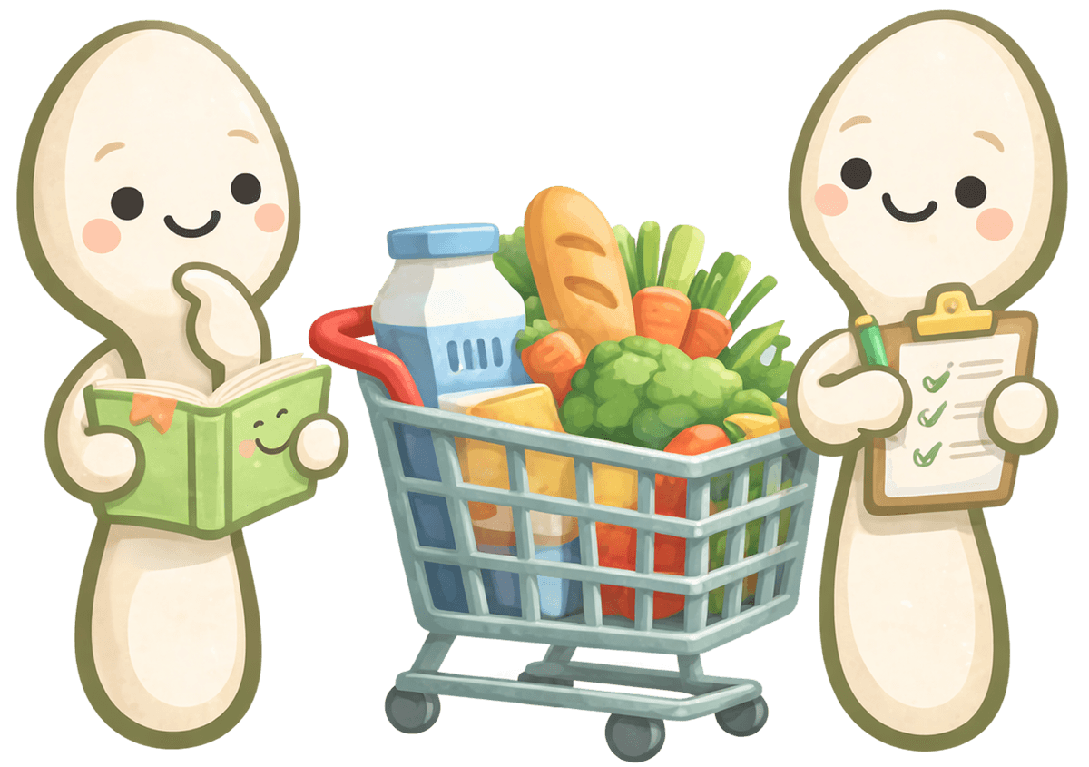 Smart grocery list generated from plan